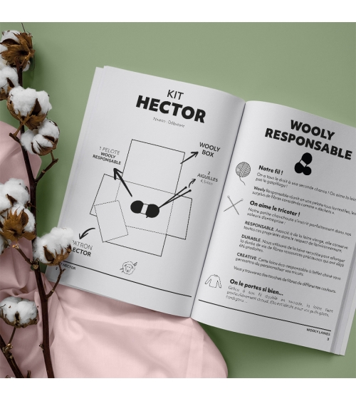 Bonnet Hector - Kit de Tricot en Wooly Responsable Pelote de 50 gr.
Niveau débutant
Avec ce kit, contribuez à la protection de