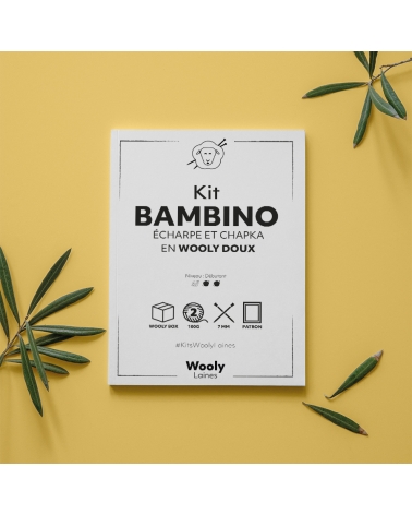 Écharpe & Chapka Bambino - Kit de Tricot en Wooly Doux Pelotes de 100gr.
Niveau débutant
Avec notre écharpe et sa chapka en Wo