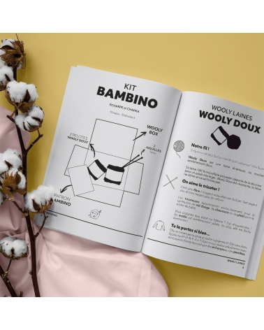 Écharpe & Chapka Bambino - Kit de Tricot en Wooly Doux Pelotes de 100gr.
Niveau débutant
Avec notre écharpe et sa chapka en Wo
