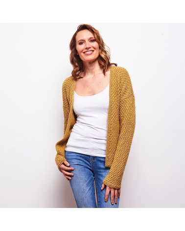 Lou Cardigan - Kit de Tricot en Wooly Mérinos Pelotes de 50gr
Niveau débutant
Le cardigan fait son grand retour !
Ce vêtement