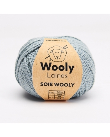 Kit à tricoter en fibres naturelles Soie Wooly Poncho Hortense