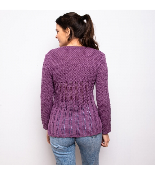 kit à tricoter pull Stéphanie Wooly laines - laine acrylique 100% anti-bouloche.
