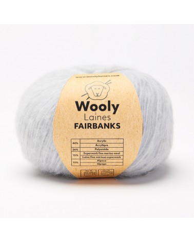 PELOTE DE LAINE FAIRBANKS 
Pelote de 50 gr.
Fairbanks est un riche mélange de matières légèrement grattées, et de laine Mérino