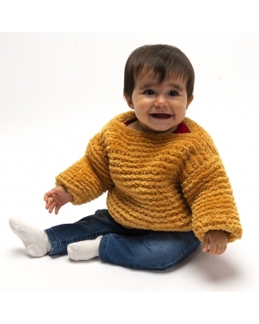 Pull Bambino - Kit de Tricot en Wooly Doux Pelotes de 100gr.
Niveau débutant
Avec notre Pull Bambino, bébé sera le plus beau d