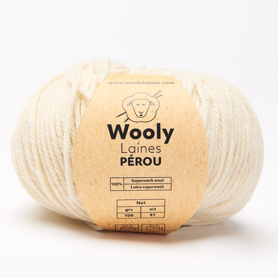 PELOTE DE LAINE PÉROU Pelote de 100gr.
La laine Pérou est un fil ultra résistant 100% laine Mérinos Superwash retordu en 4 mèch